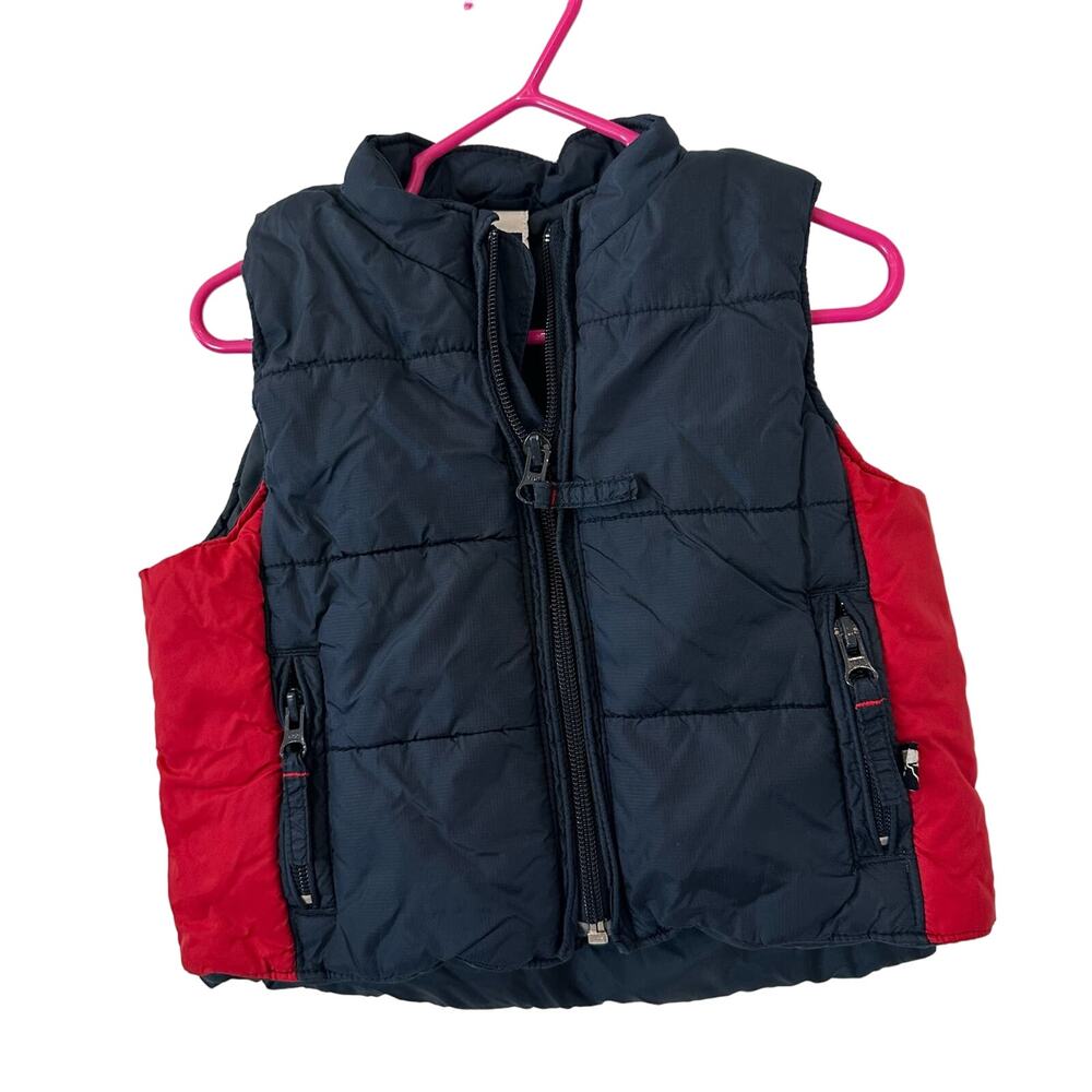 Baby Gap Navy Blue Quilted Puffer Vest Full Zip Baby Boy 12-18 Mo